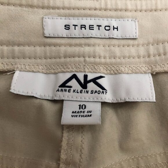 Anne Klein Sport 5 Pocket Stretch Cotton Capri Casual Pants Cream Size 10 NWOT - Picture 5 of 5